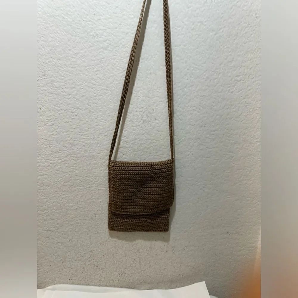 Brown Crochet Small Purse crossbody